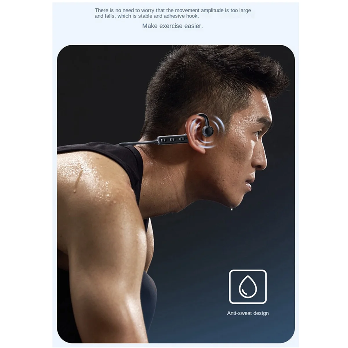 Cuffie wireless Cuffie Bluetooth a conduzione ossea montate sul collo Funziona su smartphone Cuffie musicali