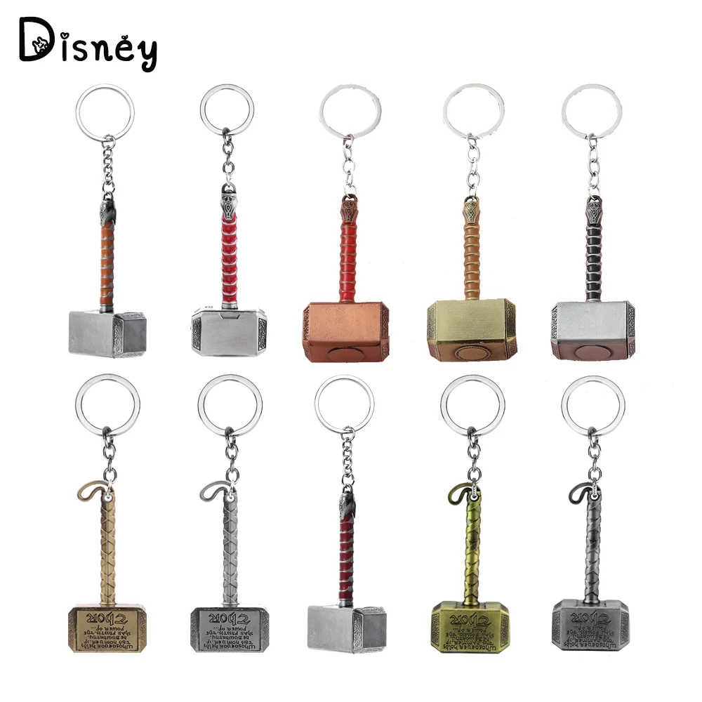 Marvel Thor Hammer Keychain Odin Norse Mythology Weapon Mjolnir Metal Bottle Opener Pendant Keyring Fashion Accessories Gifts