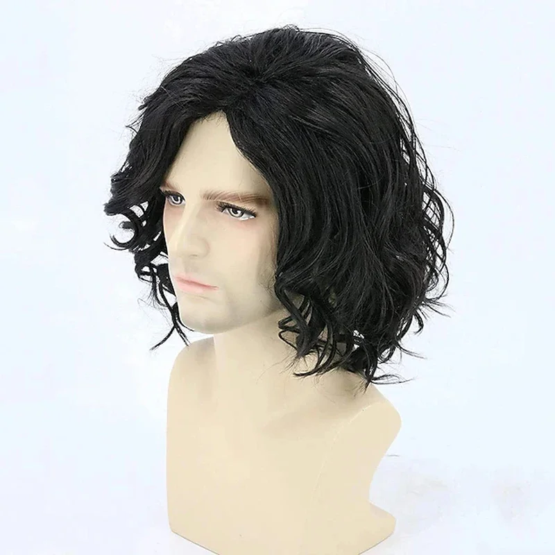 Jon Snow Cosplay Wigs for Men Women Heat Resistant Fiber  Hair Curly  Anime Wigs