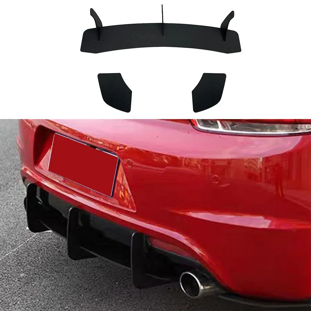 

Car Rear Bumper Diffuser Lip Rear Side Splitters Spoiler Lip For Volkswagen Scirocco R 2015-2016 Body Kits Tuning