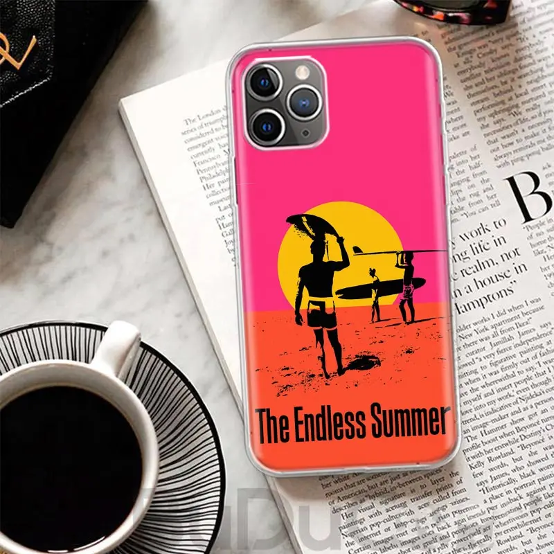 Surfboard Surfing Art Surf Girl Summer Cover For iPhone 16 15 14 13 12 11 Pro Max Apple Phone Case X XS 7 Plus 8 + Art Customize