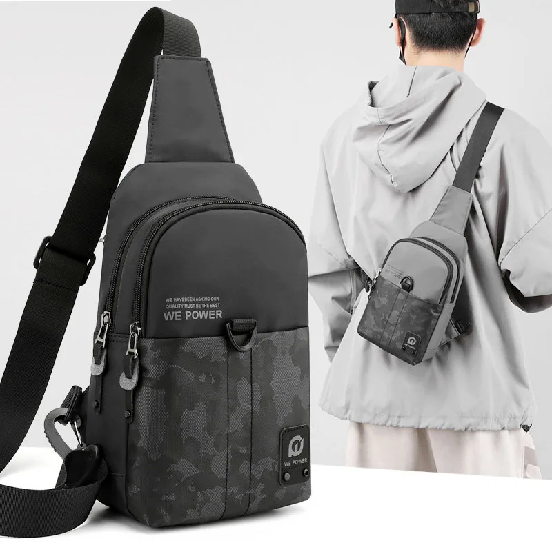 

High Density Nylon Waterproof Outdoor Chest Bag Fashion Crossbody Sling Shoulder Bag Large Capacity Lightweight Pack