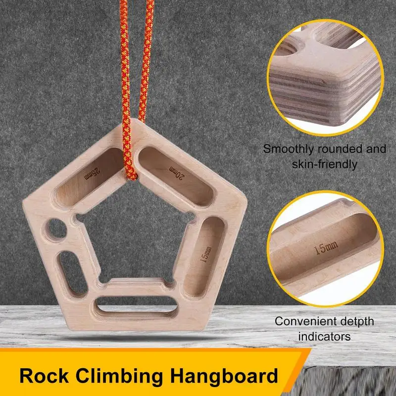 Rock Climbing Finger Strengthener Boards Pull-Up Board Hangboard Trainer Portable Grip Forearm Strengthener Practice Tool