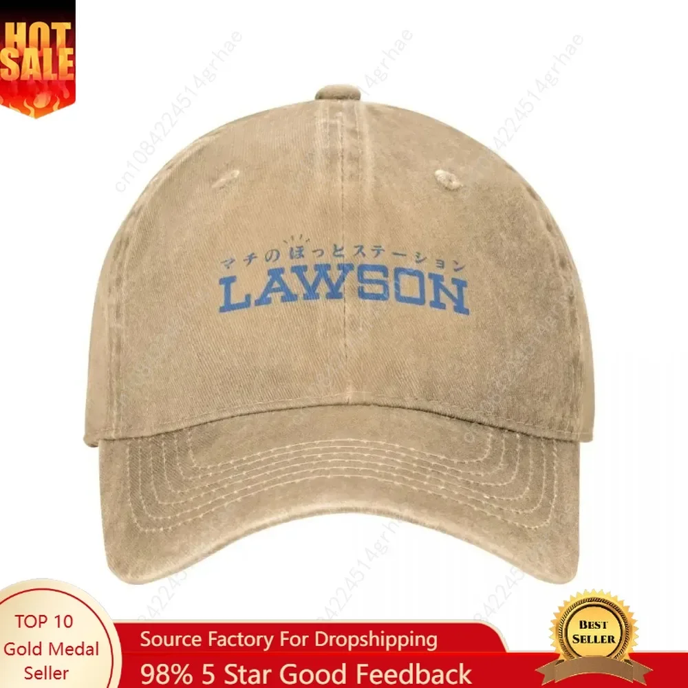 

Lawson Convenience Store Japan Baseball Caps Washed Denim Hats Outdoor Adjustable Hip Hop Baseball Cowboy Hat
