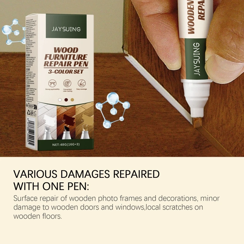 قلم إصلاح الخدوش الخشبية، قلم أثاث للتهذيب، قلم إصلاح الأثاث للبقع والخدوش وطاولة الأرضية الخشبية