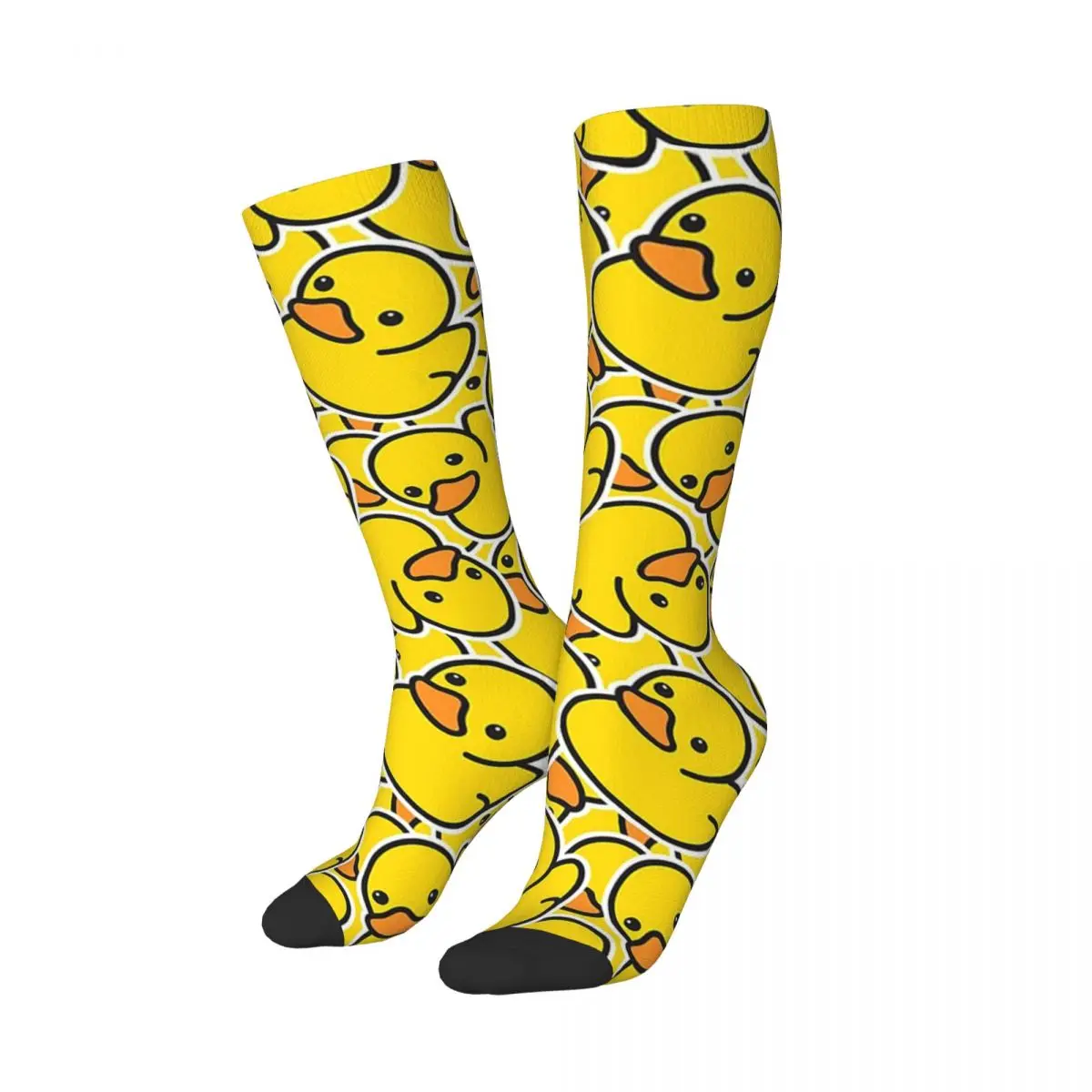 Yellow Classic Rubber Duck Socks Harajuku Sweat Absorbing Stockings All Season Long Socks Accessories for Unisex Gifts