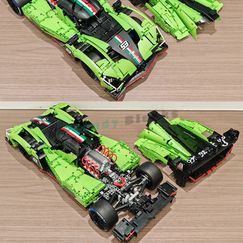 Y18081 3771 elementów 1:8 SC63 Wyścigowy Model Samochodu Techniczny RC 24 GODZIN W MANSIE Zabawki Prezent dla Chłopców