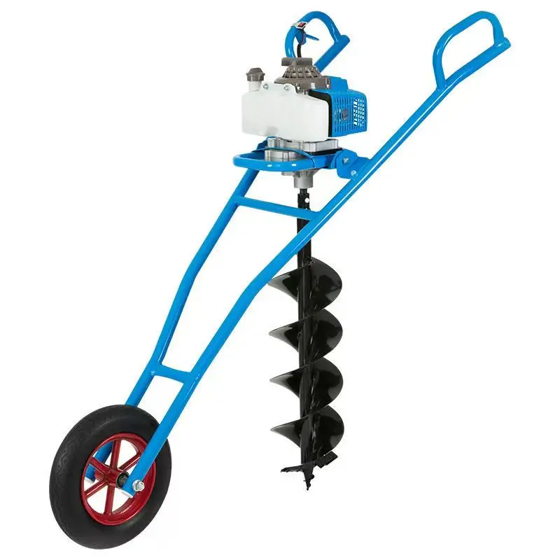 

Ground punching machine, orchard tree planting machine, small high-power trolley, soil drill