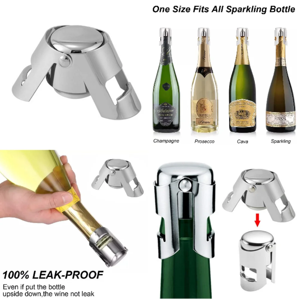 Wine Stopper Vacuum - 1/2/3pcs Champagne Bottle Stopper Stainless Steel