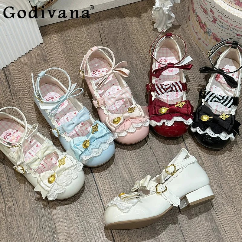 

Original Lolita Sweet Girls Mary Jane Shoes Princess Tea Party Cos Lo Low Heel Pumps Spring Summer New Lolita Shoes for Women