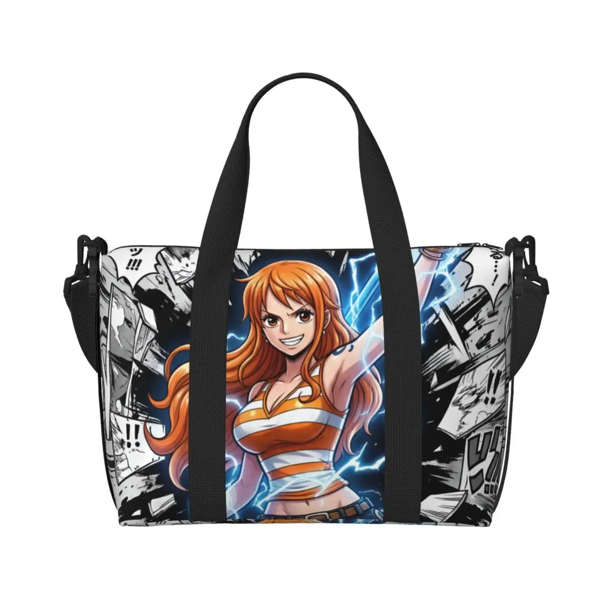 

Custom One P-Pieces Namis Tote Bag for Women Large Capacity Anime Classic Manga Movie Beach Gym Travel Bags