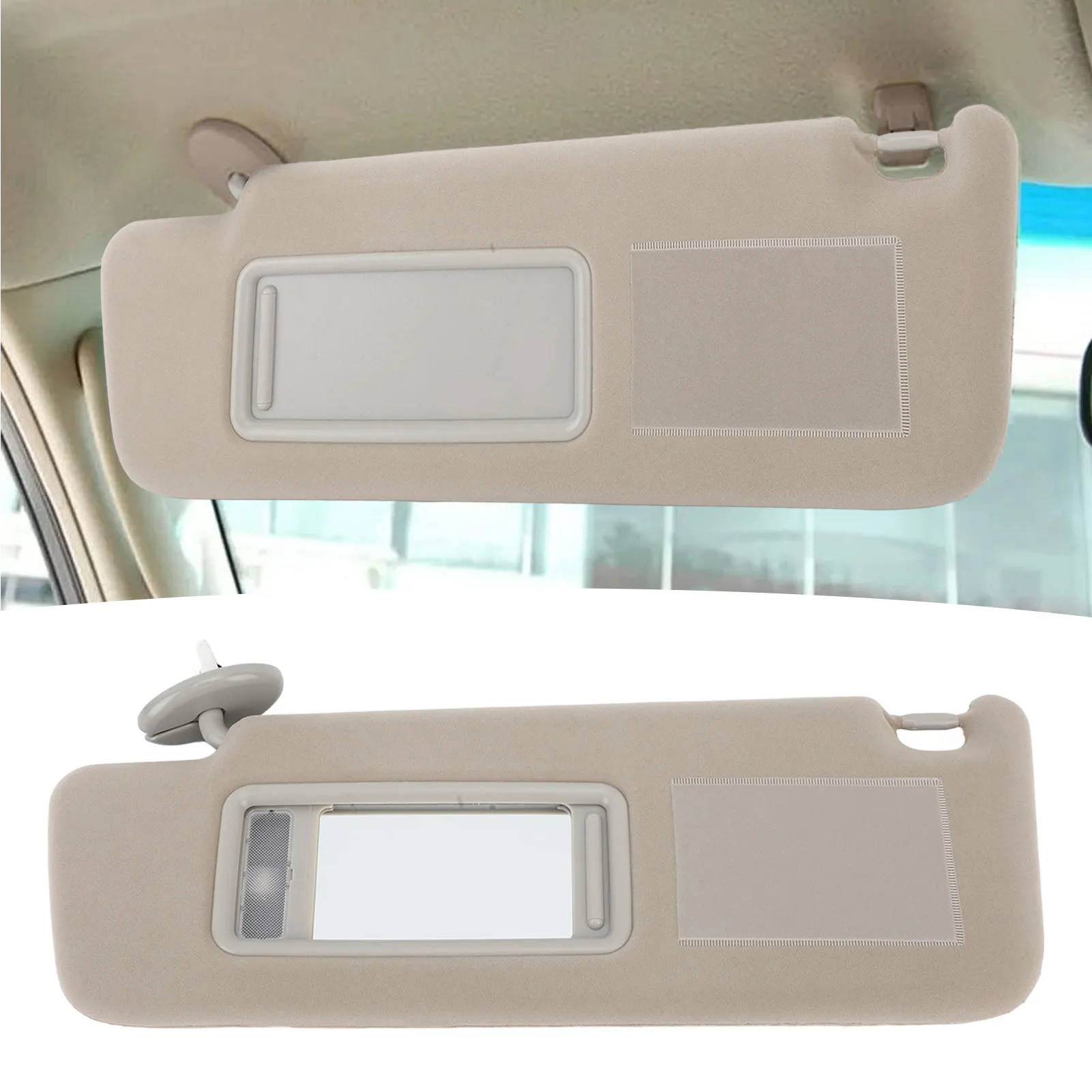 

Sun Visor With Makeup Mirror And Light Car Interior Sunshield Replacement For Land Cruiser Prado 2002 To 2010