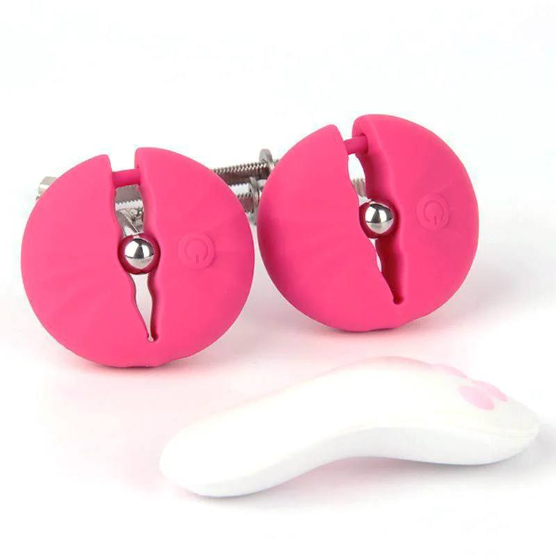 Vibrating Nipple Clips with Remote Control for Women Men Couples Rechargeable, Nipple Clamp Nipple Vibrator, Adult BDSM Sex Toys