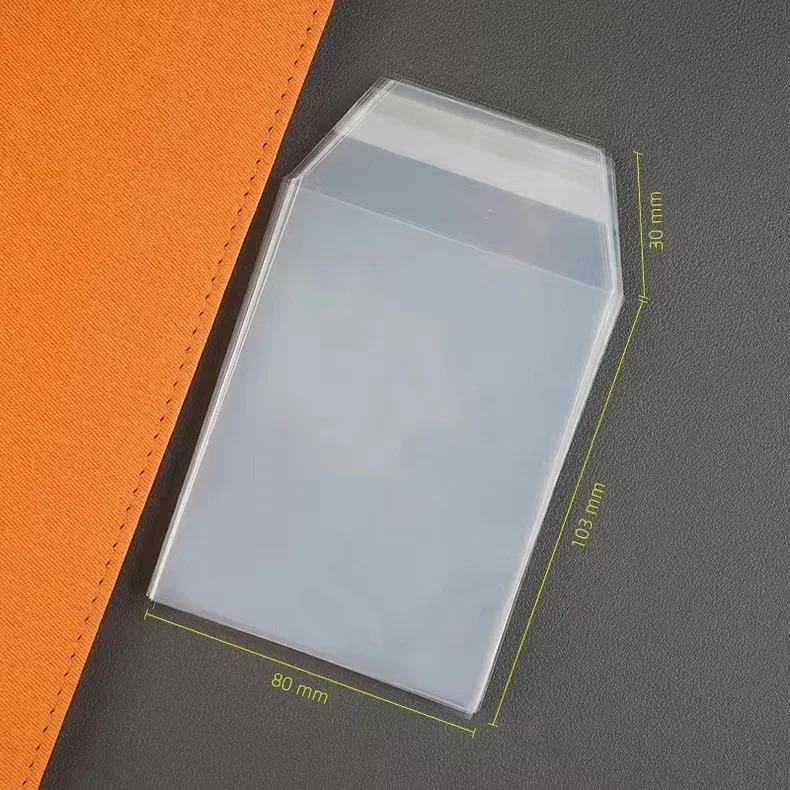 35pt Card Clip Film High Transparency Hard Card Sleeve Protective Film Trapezoidal Cut Angle Dustproof Suitable for Pokémon
