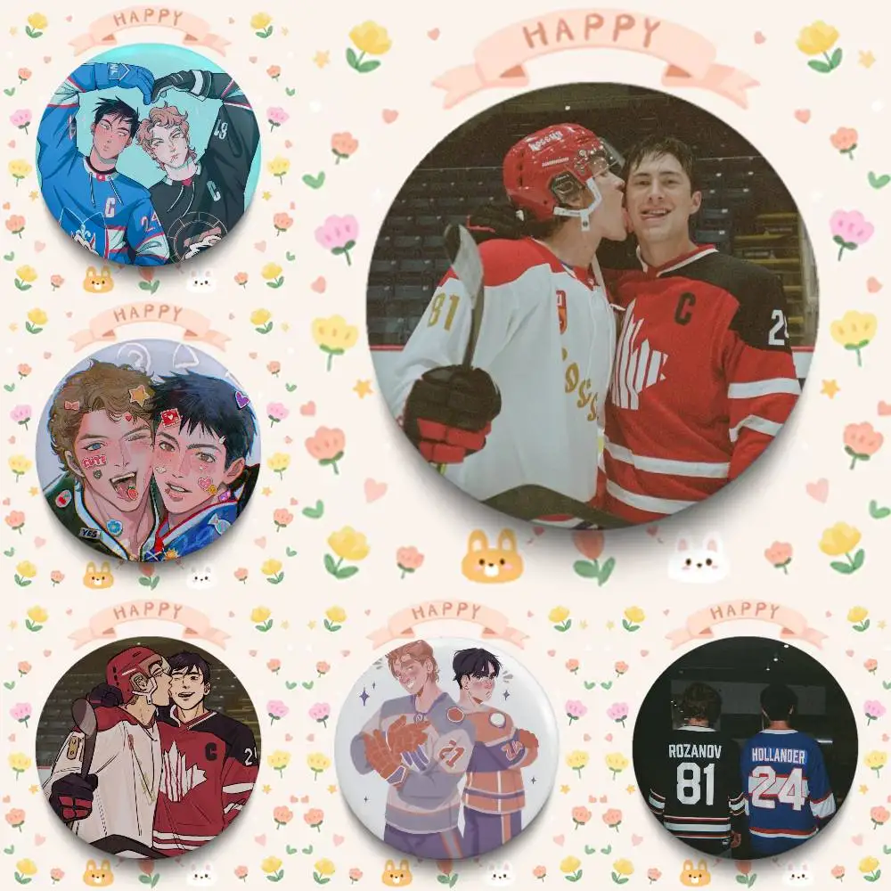 1pc H-Heated Rivalry Popular Badges 25 32 44 58 75 Mm Round Cosplay Pin Bag Decor Fans Collect Friends Gifts Brooch Souvenir