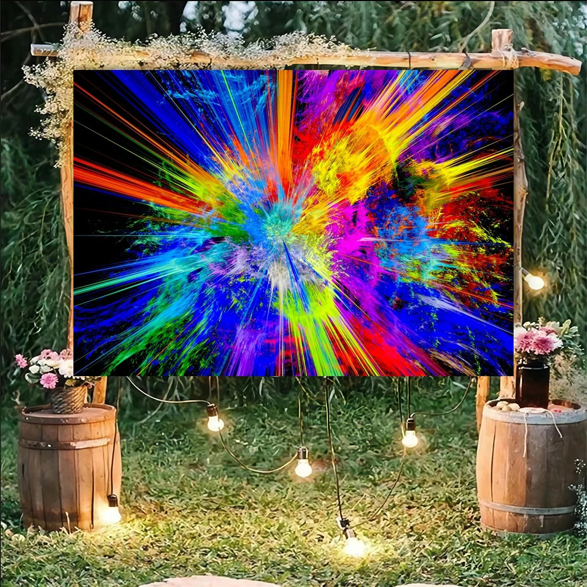 Paint Splash Party Backdrop Colorful Art Abstract Oil Photo Booth Props Banner Birthday Supplies  5x3ft Photography background