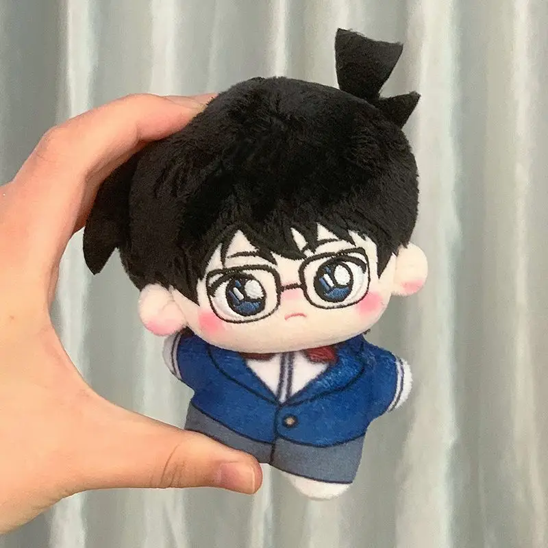 12cm Creative Conan Peripheral Cute Maori Lan Q Version Doll Plush Toy Kudo Shinichi Cotton Doll Plush Pendant Kid Birthday Gift