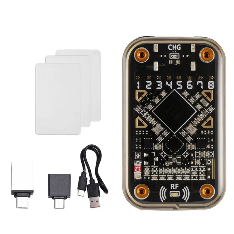 

ABAC-Chameleon Ultra RFID Smart Chip Reader+3Xcuid Card Contactless Smart Card Emulator 125Khz 13.56Mhz Badge Decode