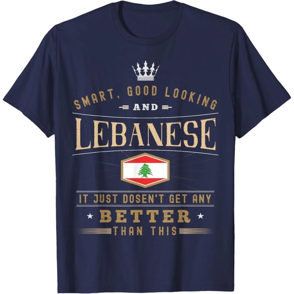 Lebanon Flag Cotton Graphic T Shirt Summer Casual Short Sleeve Tee For Men Women Proud Lebanese Patriotic Unisex Streetwear