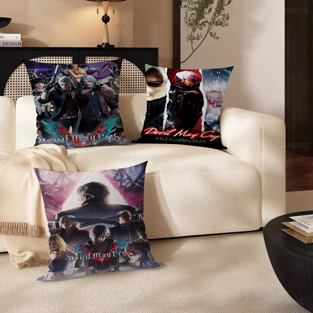 Game D-Devils May C-Cry Pillowcase Toon Gift Cushion Cover Bedroom Home Sofa Chair Seat Decor Pillow Case