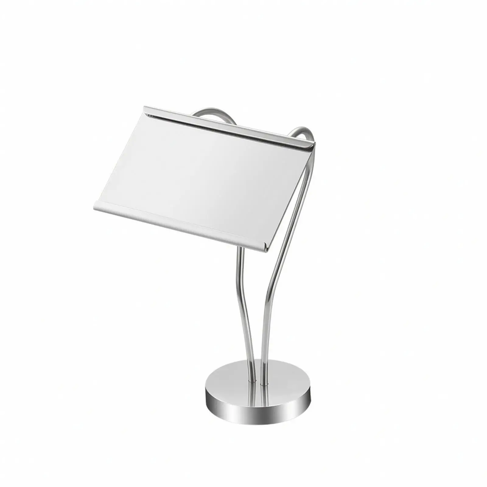 Durable Steel Menu Stand with Round Base for Buffet Labels and Table Number Cards