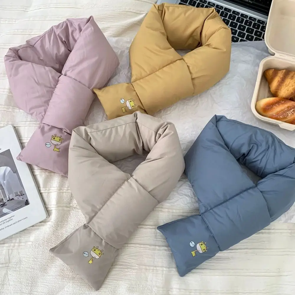 Сплошной цвет, зимний шарф с крестом, ветрозащитный утолщенный пуховый хлопковый шарф, аксессуары для одежды, сохраняющий тепло, теплый шарф