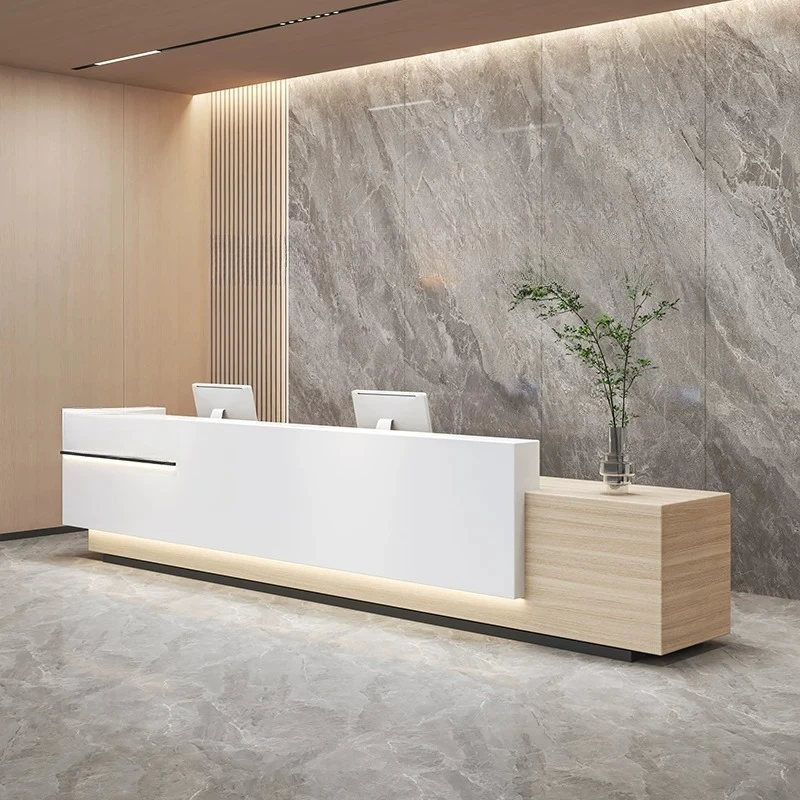 Aesthetic Minimalist Reception Desks Modern Unique Beauty Luxury Reception Desks Design Organizers Mostrador Office Furniture