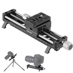 NEEWER GM-MP2 140mm Macro Focusing Rail Photography Camera Rail Slider Video Record Track with Double Arca Type Quick Release
