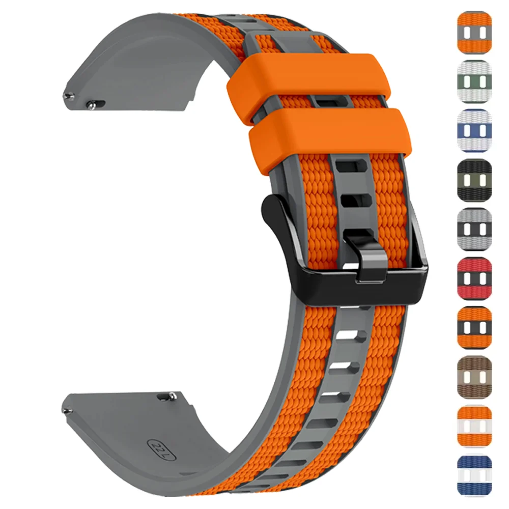 22mm Silicone Strap For Amazfit Balance 2/Active Max/GTR 4 3 2 2e Sport Band For Amazfit Bip 6 5/Helio/T-Rex 3 Pro 48mm Bracelet