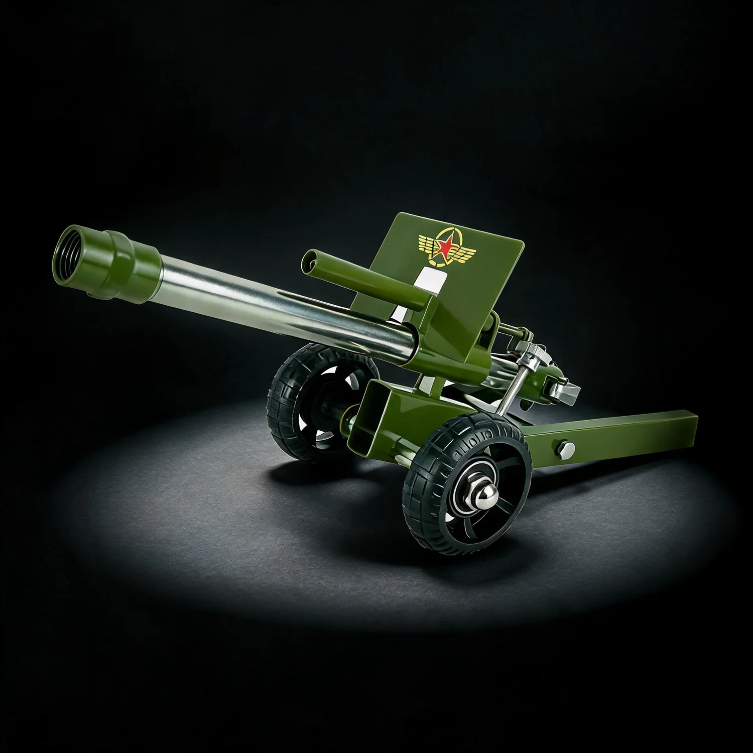 Zinc Alloy Cannon Firecracker Launcher Functional Decorative Artillery Piece Military Memorabilia Display Art for Home Office
