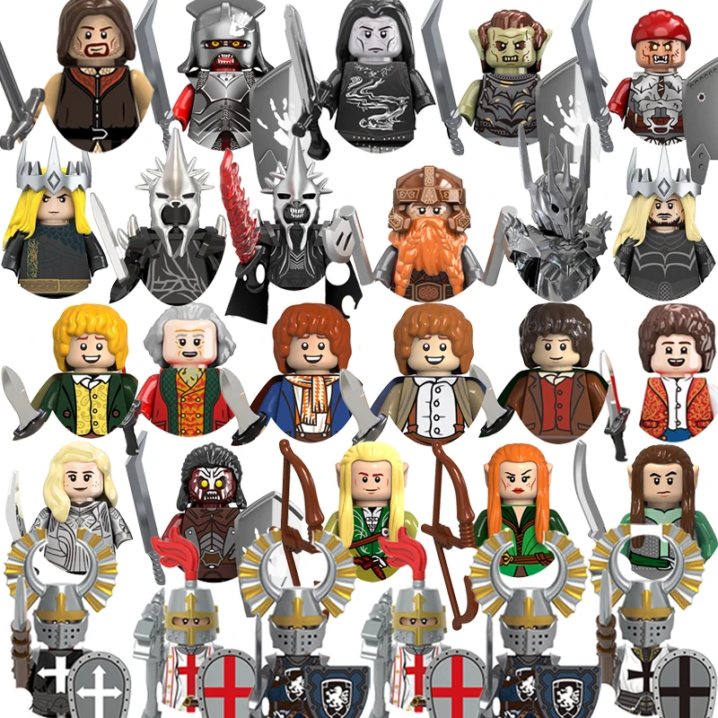 Lord of the Rings Sauron Elrond Toys Gifts For Bricks Mini Action Figures Building Blocks Minifigures For Gifts Adults