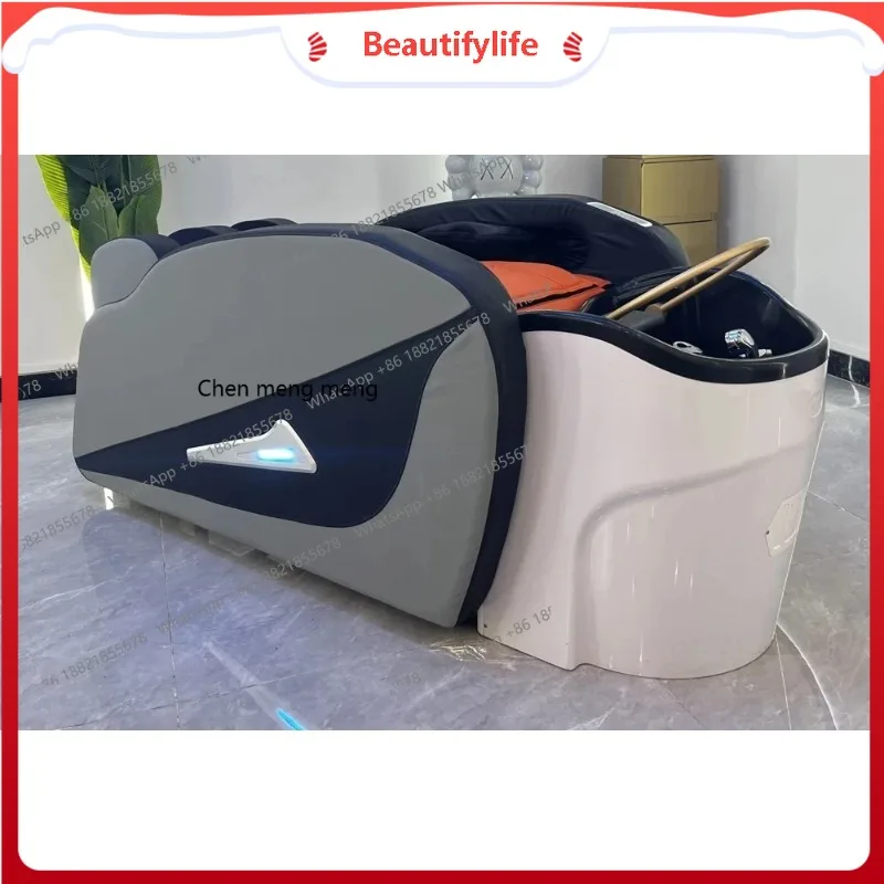 

A50 Роскошная мебель для парикмахерской, умная массажная спа-кровать для волос, многофункциональная электрическая чаша для шампуня и кровать для салона