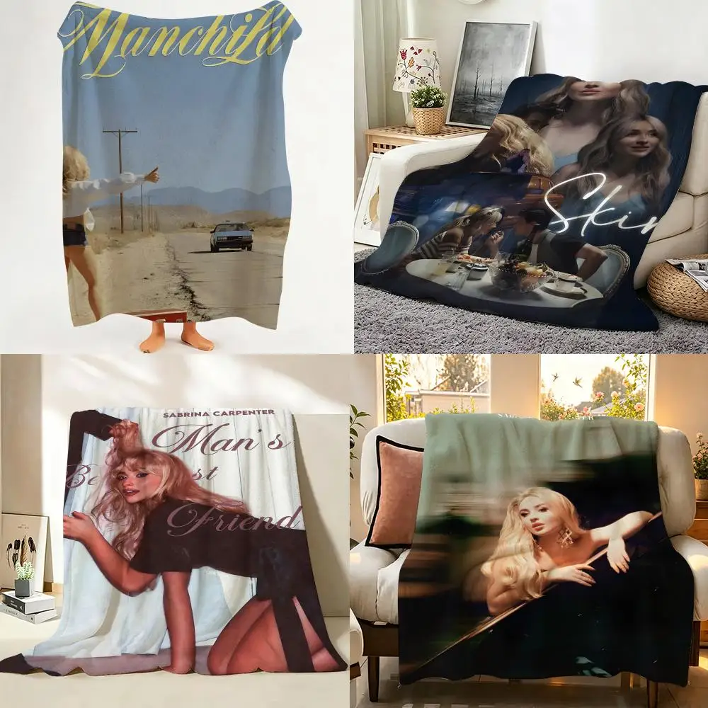 

Music S-Sabrina C-Carpenter Throw Flannel Throw Blanket Suitable for Sofa、Living Room、Bedroom