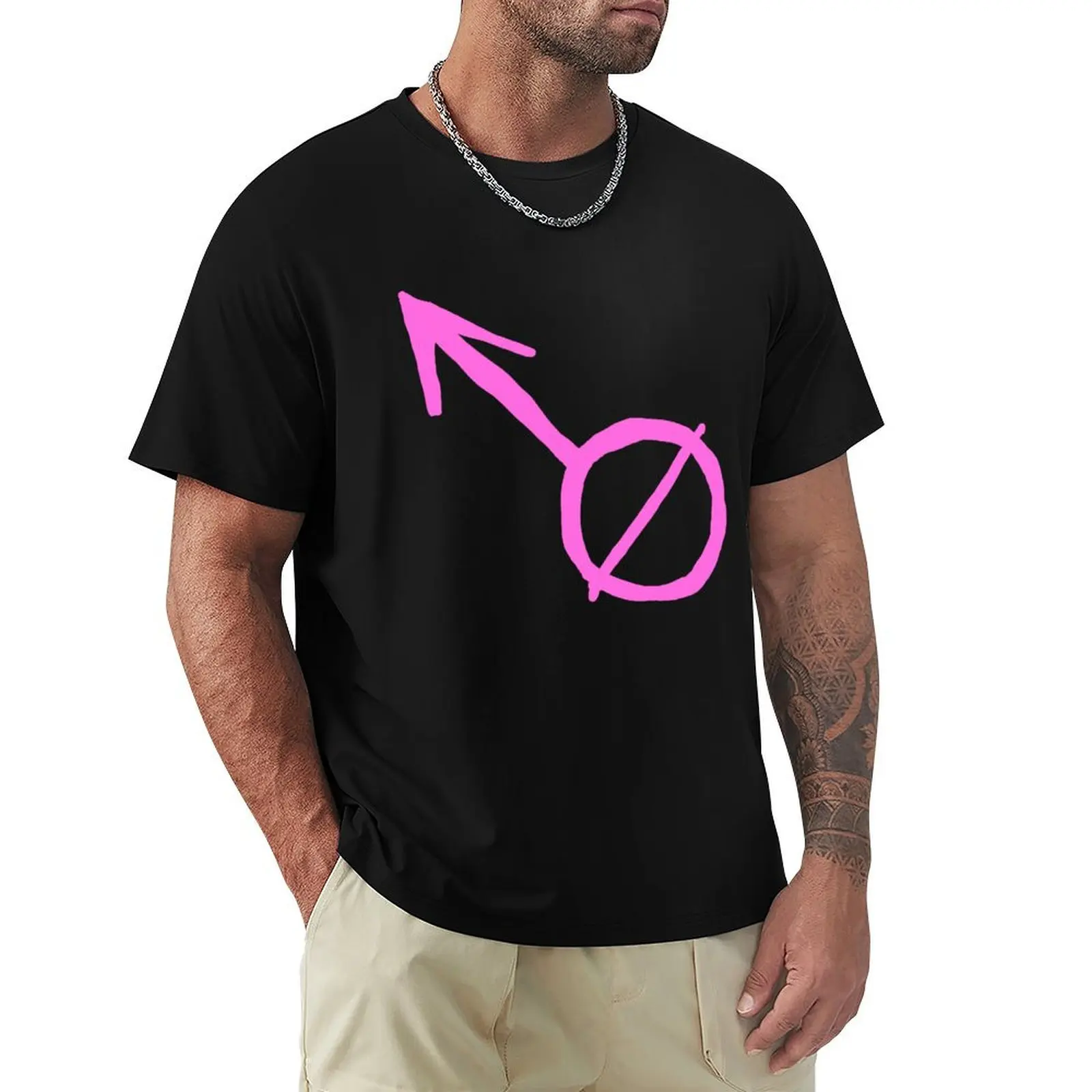 Neutered {Pink} T-Shirt cotton t-shirt plain for man package T-Shirt