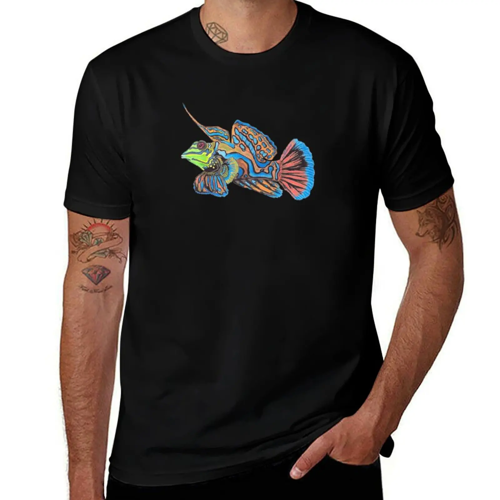 

for man t T-Shirt man pack cotton shirts cotton shirt Mandarin Fish t