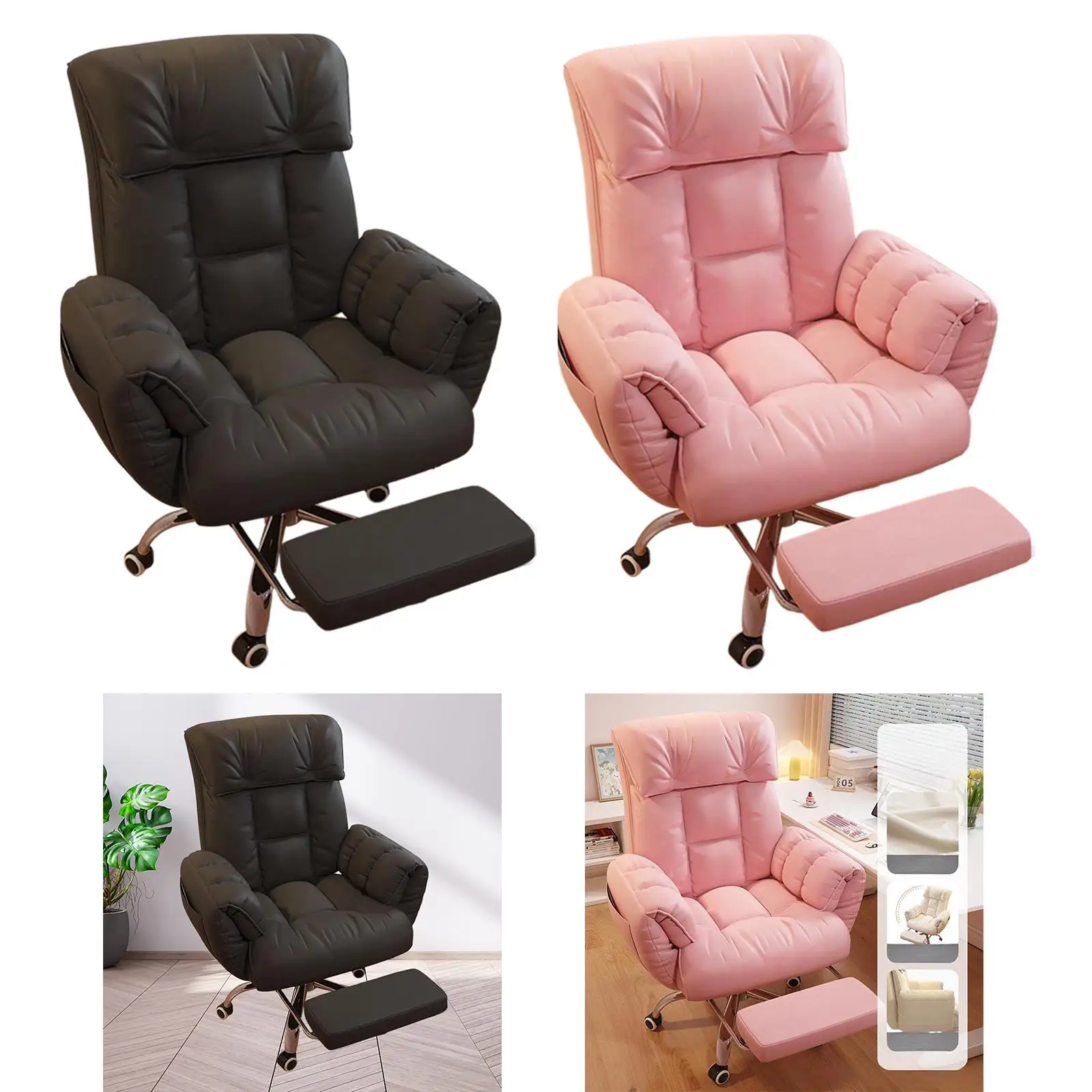 Computer Chair Executive Office Chair Side Pockets Comfortable Swivel recliner