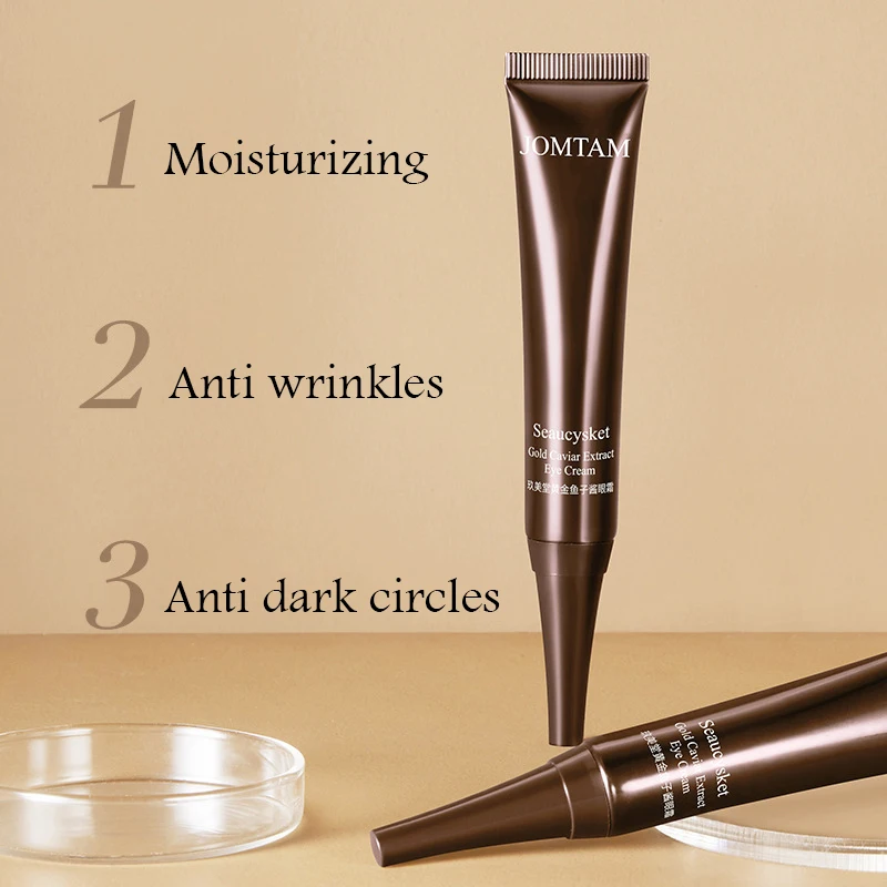 1/2/3pcs Gold Caviar Eye Cream Anti Dark Circle Wrinkle Removal Eyes Bags Moisturizing Firming Eye Creams Skin Care - view 2