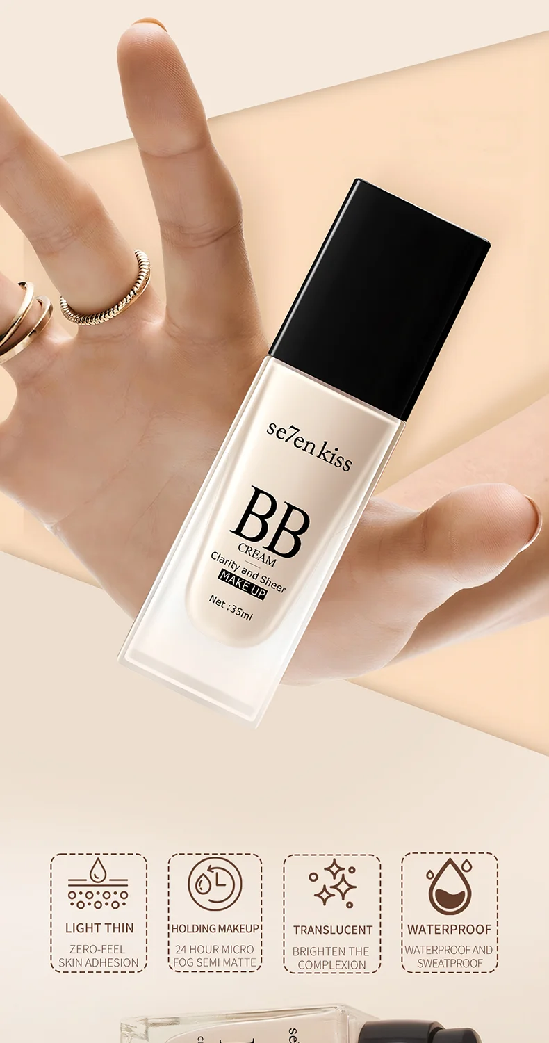 Lightweight Waterproof BB Cream, Long-Lasting Formula, Refreshing and Comfortable, Creating a Natural Makeup Look S0ed2b4805ade4c0c9e7cb68202a94c020
