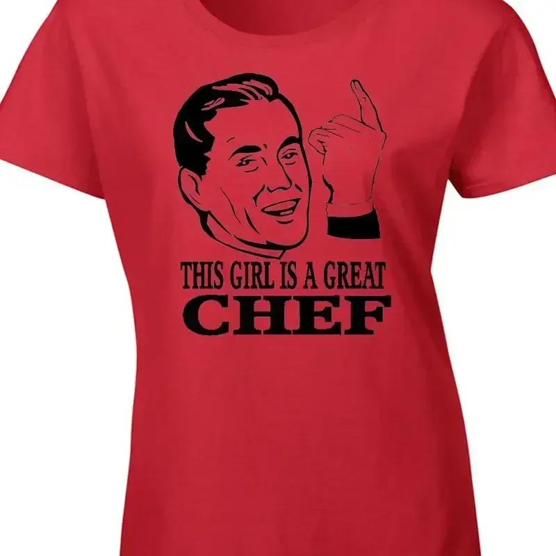 Chef Ladies T Shirt Food Cooking Cook Catering Drink Restaurant Baking