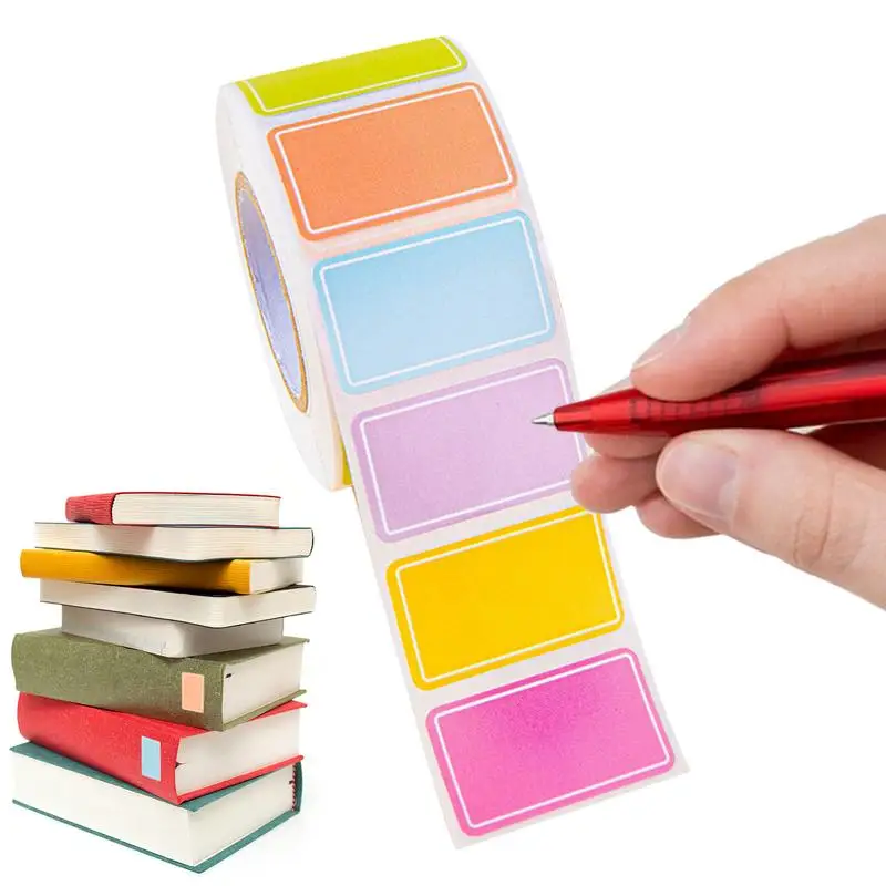500 Stickers/roll Colorful Label Stickers Waterproof Self-Adhesive Logo Handwritten Name Name Stickers Index Stickers