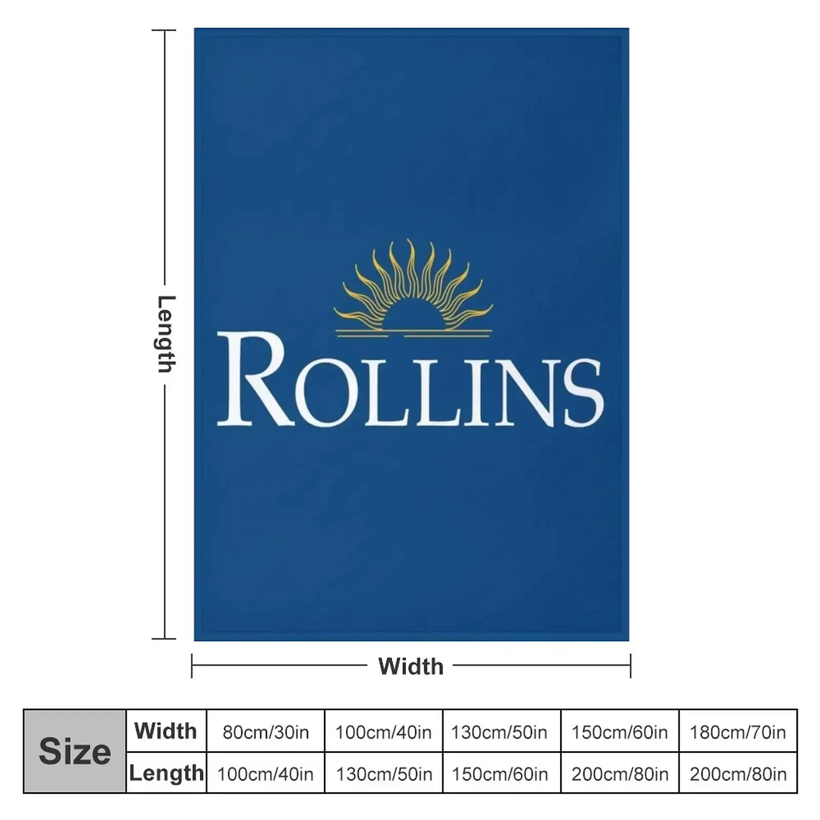 Rollins College Throw Blanket couch cozy soft plush fuzzy picnic outdoor blanket