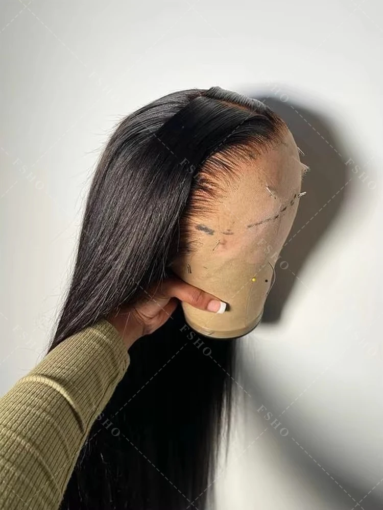 

Hidden Strap Fluffy Straight 360 HD Full Lace Front Human Hair Wigs With Drawstring Upgrade Ultra-fitted Real HD Lace Front Wigs