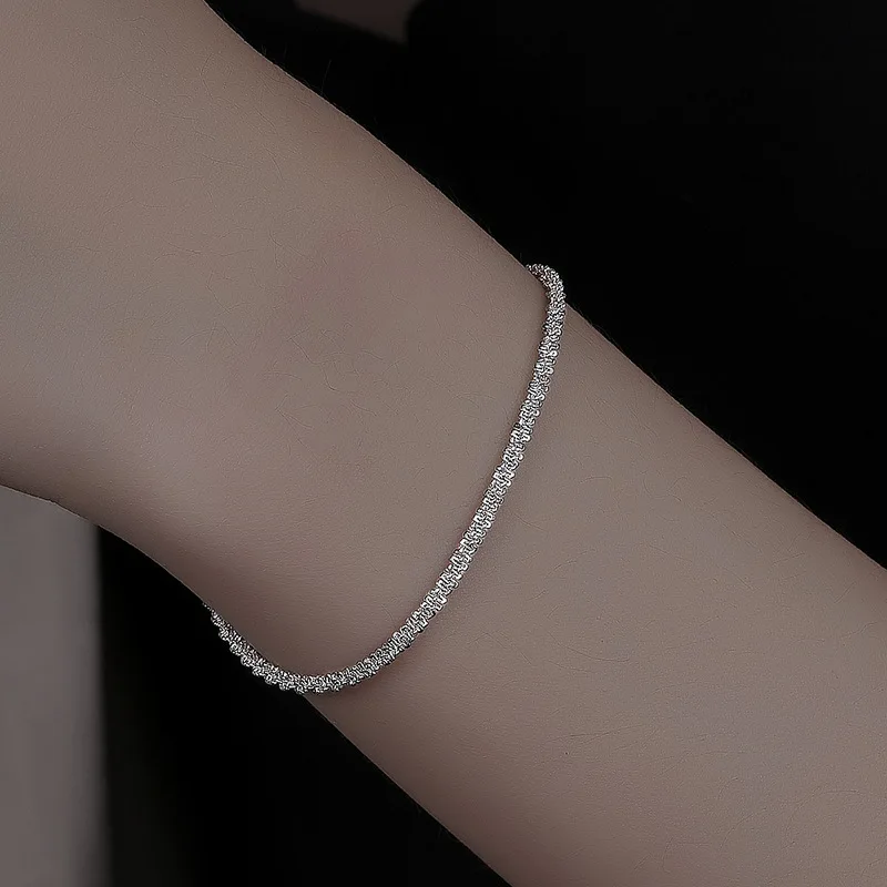 Hot Sale Sparkling Chain Handmade High Quality Fashion Simple Jewelry Bracelet Bangle for Cool Girl