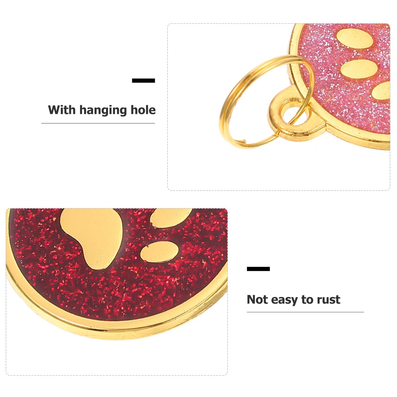 

6 Pcs Zinc Alloy Pet ID Tags Durable Sturdy Anti Rust Deform Light Weight Dog Collar Pendant Address Hanging Accessories