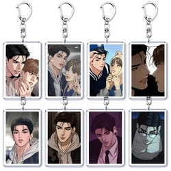 Korean Manga BL Manwha Jinx Keychain for Accessories Bag Yaoi Boys Love Joo Jaekyung Kim Dan Key Chain Keyring Jewelry Fans Gift