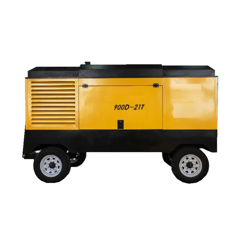 screw type trailer-mounted air compressor machine for oilfield mining nitrogen generation