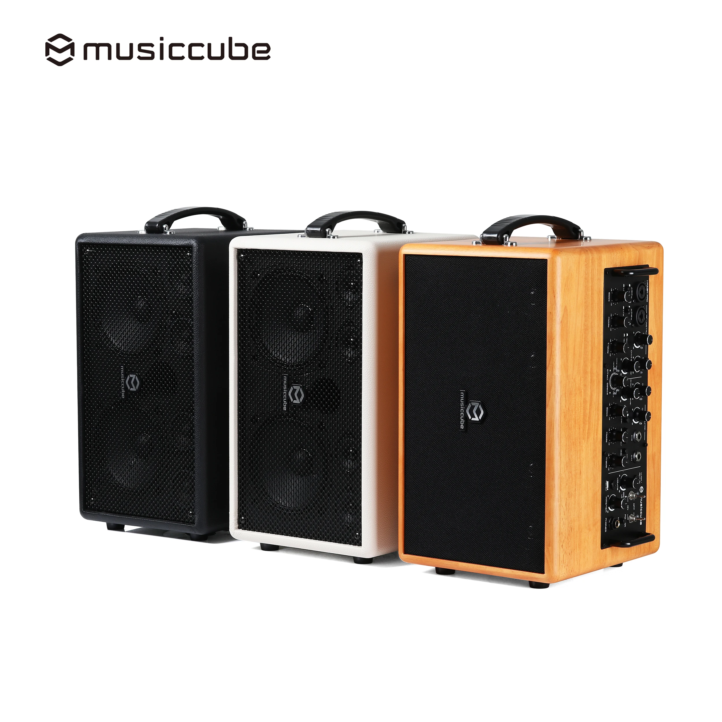 IMA90Pro Guitar Amplifier 140W Portable Rechargeable Vintage Wooden Speaker Headphone Jack Bluetooth Multiple Effects