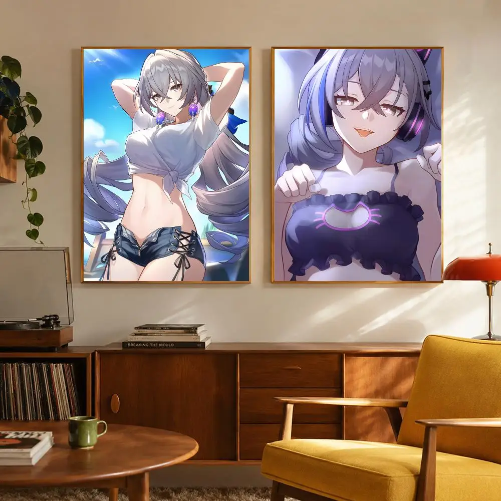 Game Character Honkai Star Rail Silver Wolf Poster Digital Solvent Print Waterproof PP Fade-Resistant Wall Art Room Decor Gift