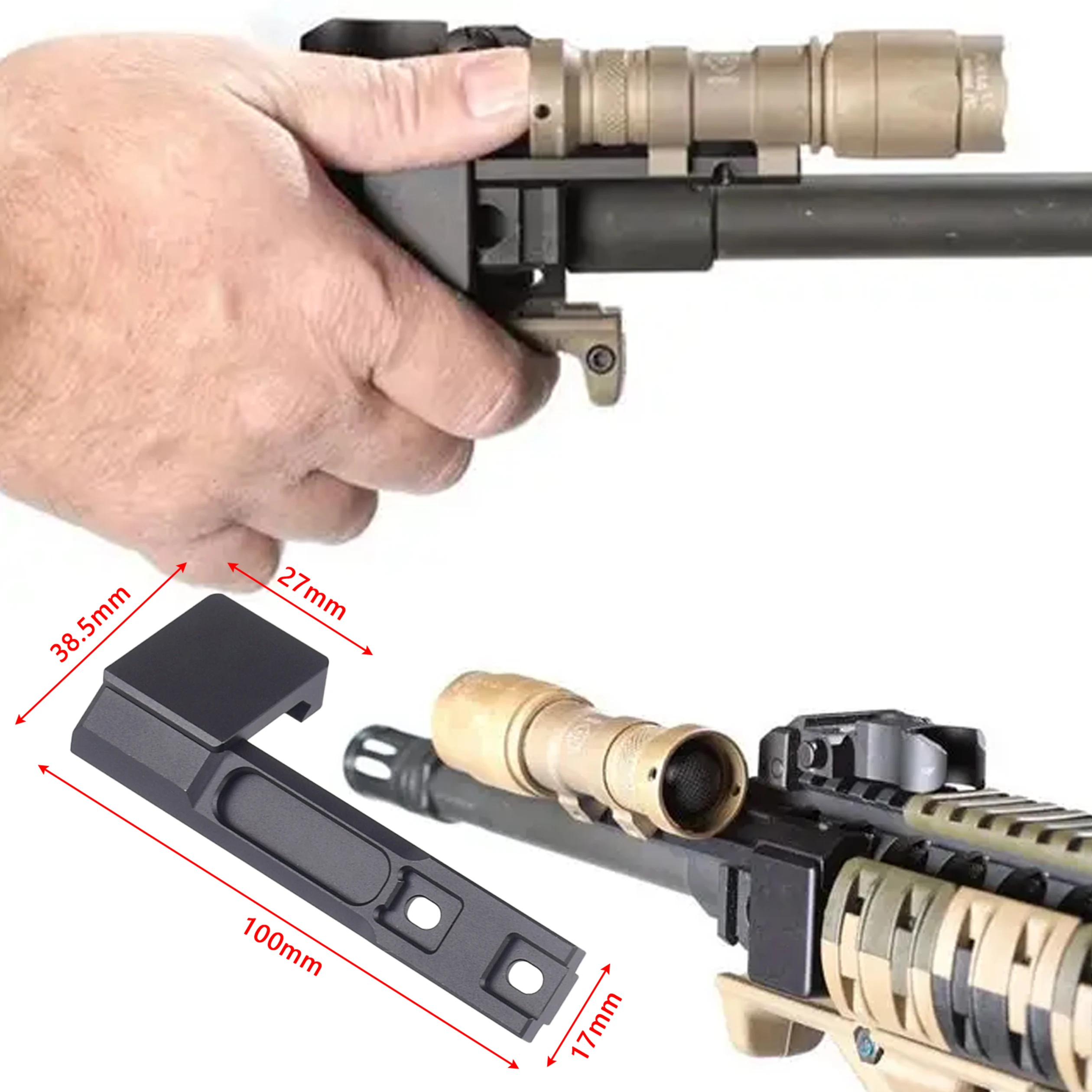 Tactical SF M600 M600C M300 M300C Flashlight LED Weapons Light Airsoft Rifle Pistol Scout Light Torch Hunting 20MM Rail view 3