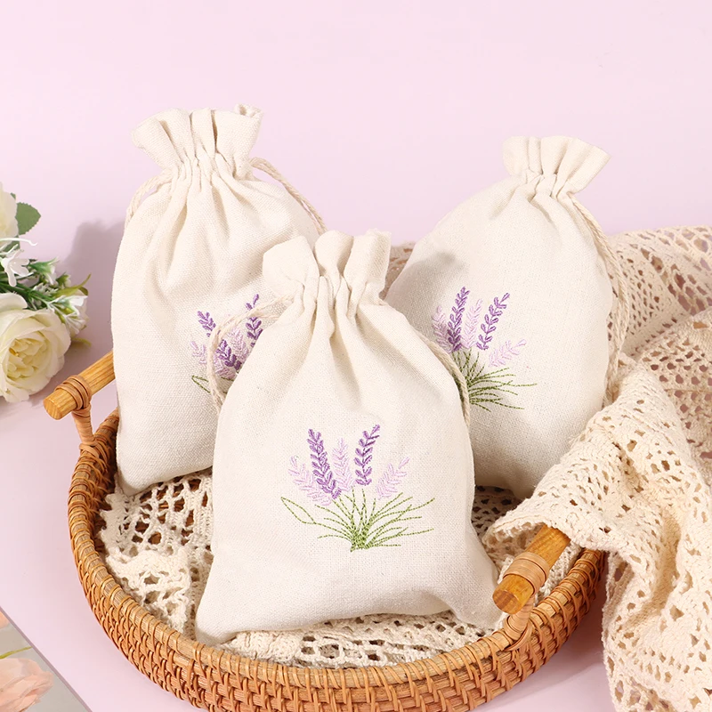 

10/1Pcs Lavender Bag Packing Pouches Car Packing Sachet Bag Small Gift Drawstring Wrapping Perfume Holders Canvas Satchel